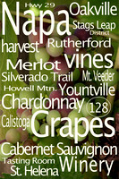 Napa Poster grapes