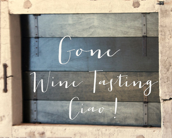 Gone Wine tasting sign 1